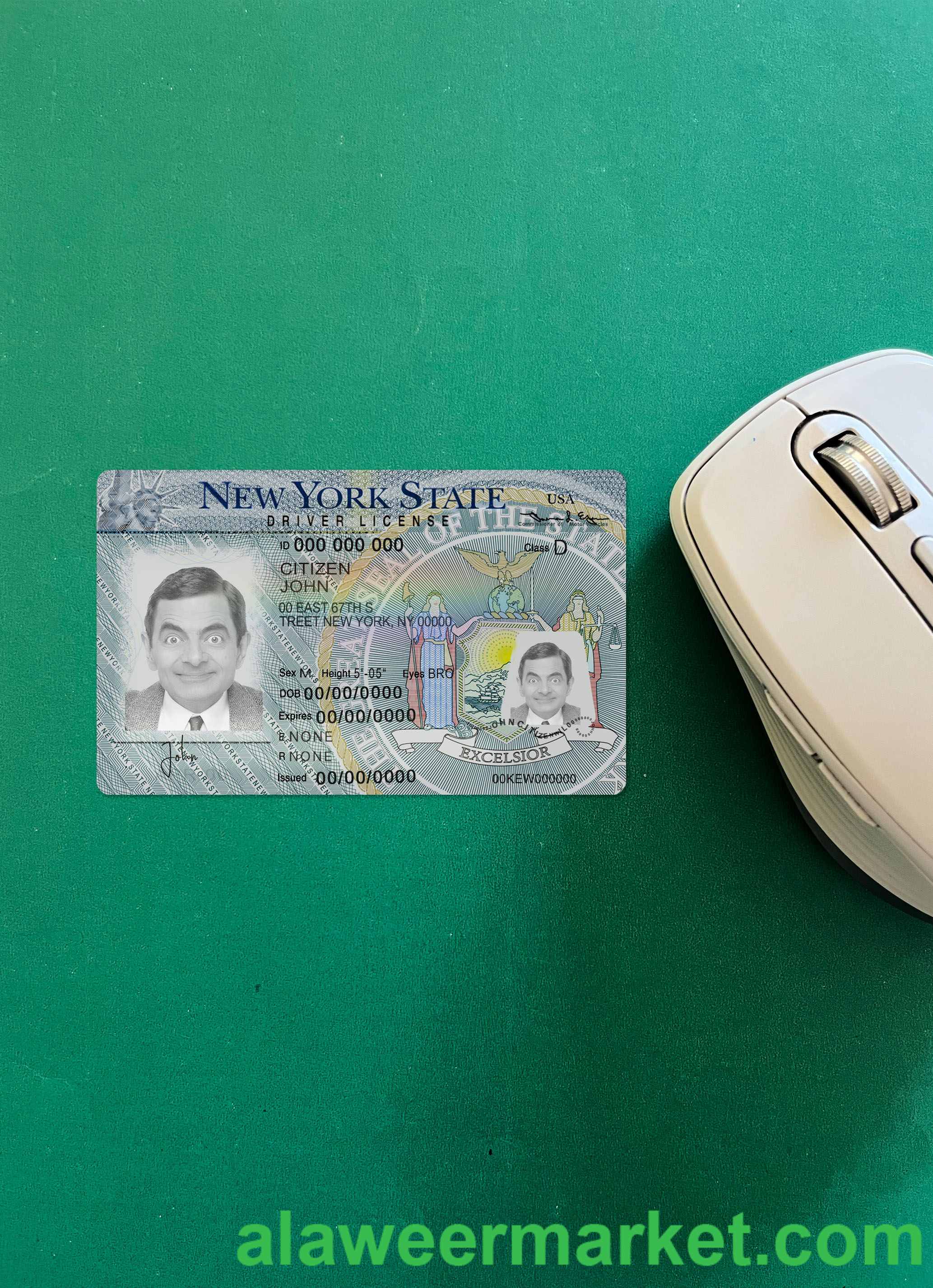 New York driving license version 2 photolook FRONT